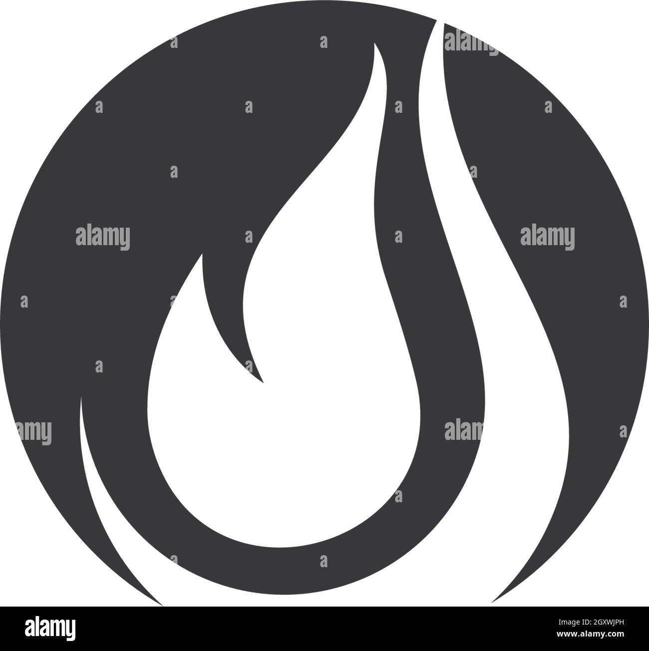 Feu flamme Modèle Logo Icône vecteur Pétrole, gaz et énergie concept logo Illustration de Vecteur