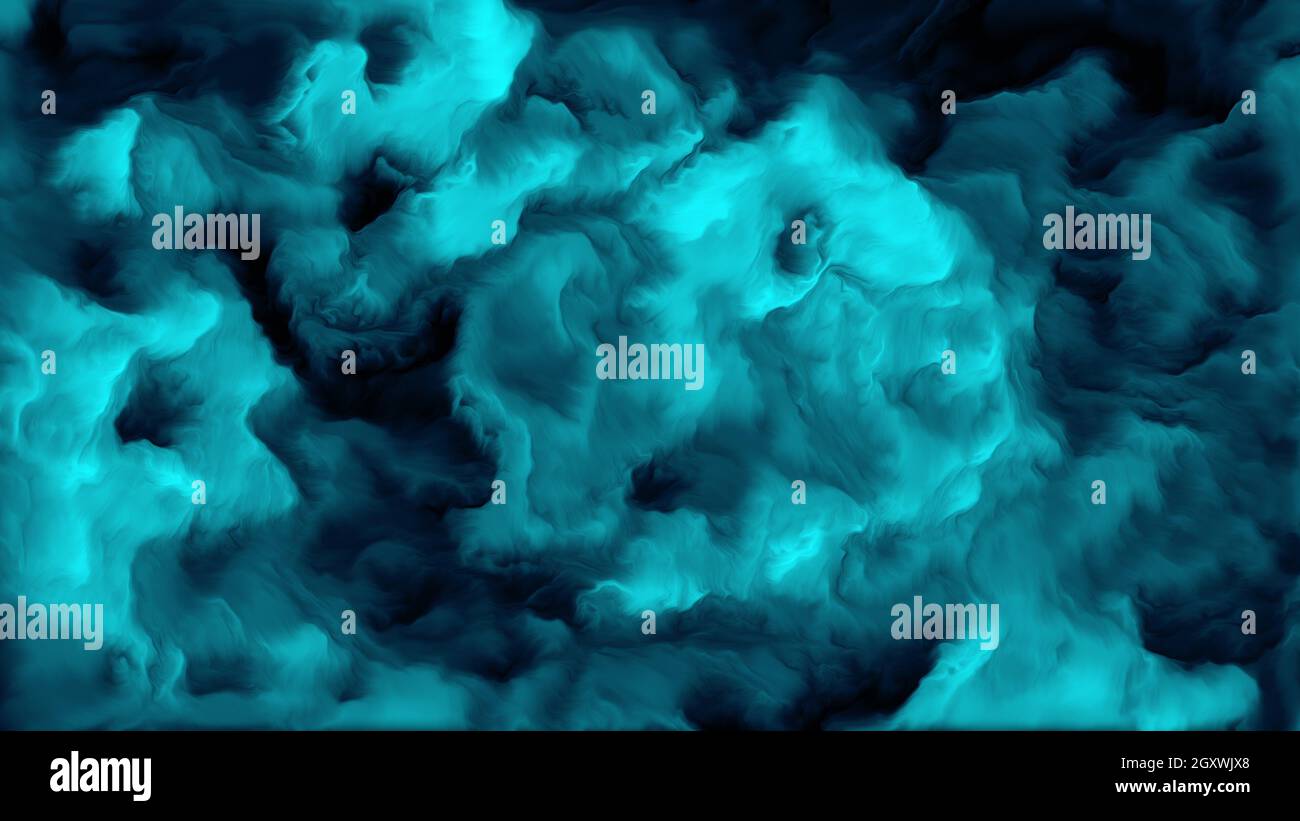 Les nuages 3d rendent la vapeur sous forme géométrique abstraite. Des fanfareries menaçantes et des visions fantomatiques bizarres. Conséquences explosion puissante avec libération toxique Banque D'Images