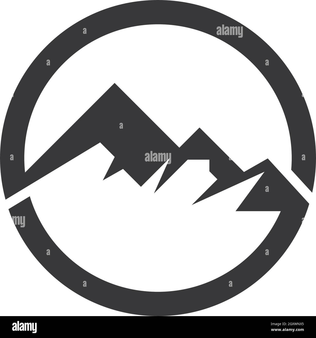 Modèle Logo montagnes Illustration de Vecteur