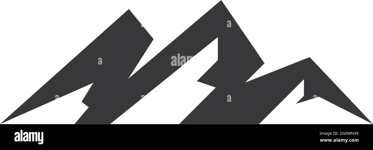 Modèle Logo montagnes Illustration de Vecteur