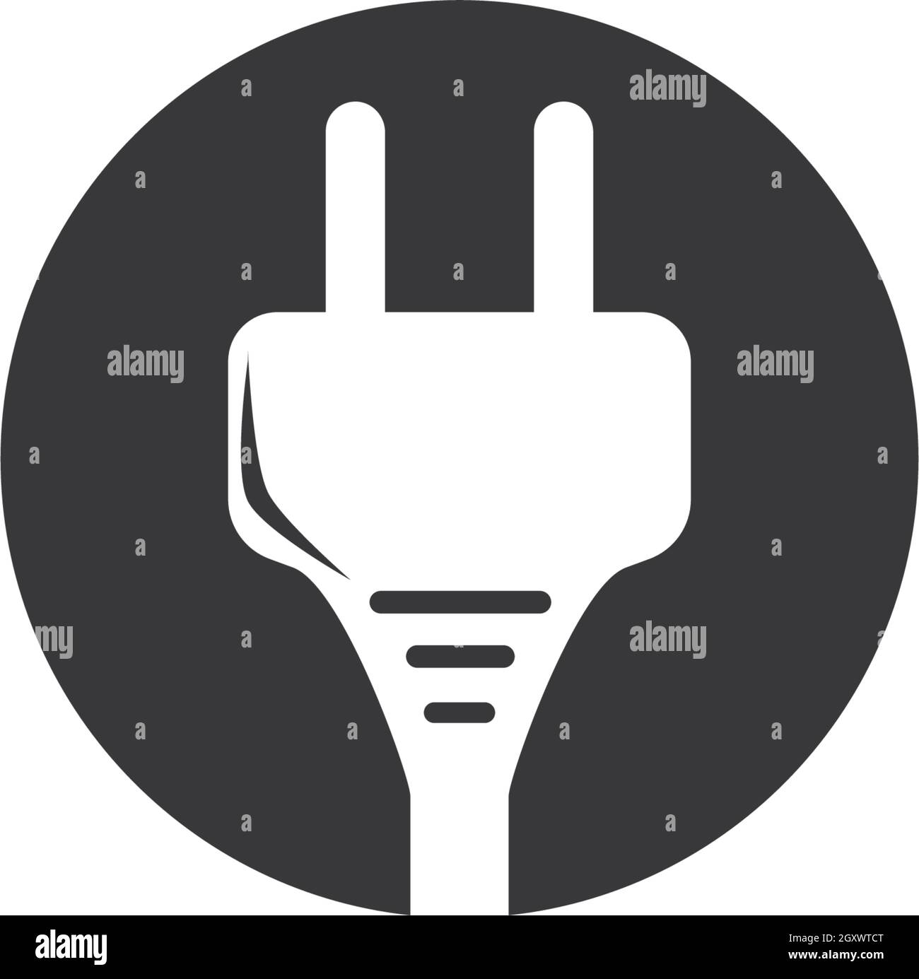 Modèle vectoriel de logo de prise électrique Illustration de Vecteur