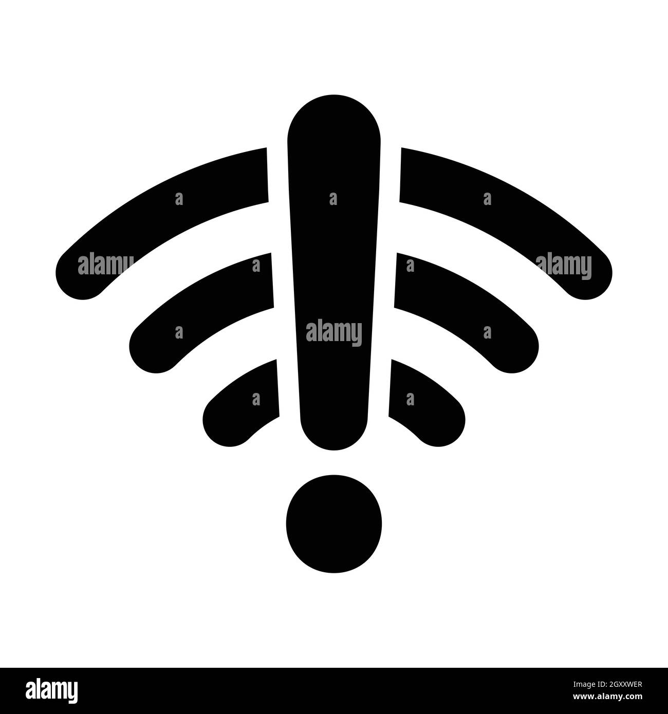 Aucun vecteur d'icône de connexion. Aucun symbole de réseau. Aucun signe Wi-Fi payé Internet pour la conception graphique, le logo, le site Web, les médias sociaux, l'application mobile, Illustration de l'interface utilisateur Illustration de Vecteur