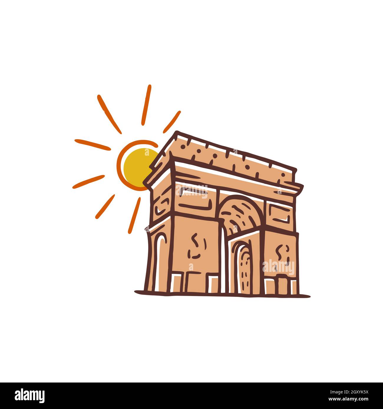 Comment Dessiner L arc De Triomphe Illustration vectorielle Arc de Triomphe, symbole de Paris, France. Illustration vectorielle du logo Arc de Triomphe Image Vectorielle Stock - Alamy