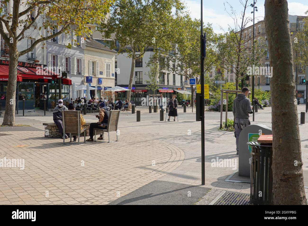 Boulogne-Billancourt, place Jules Guesde Banque D'Images