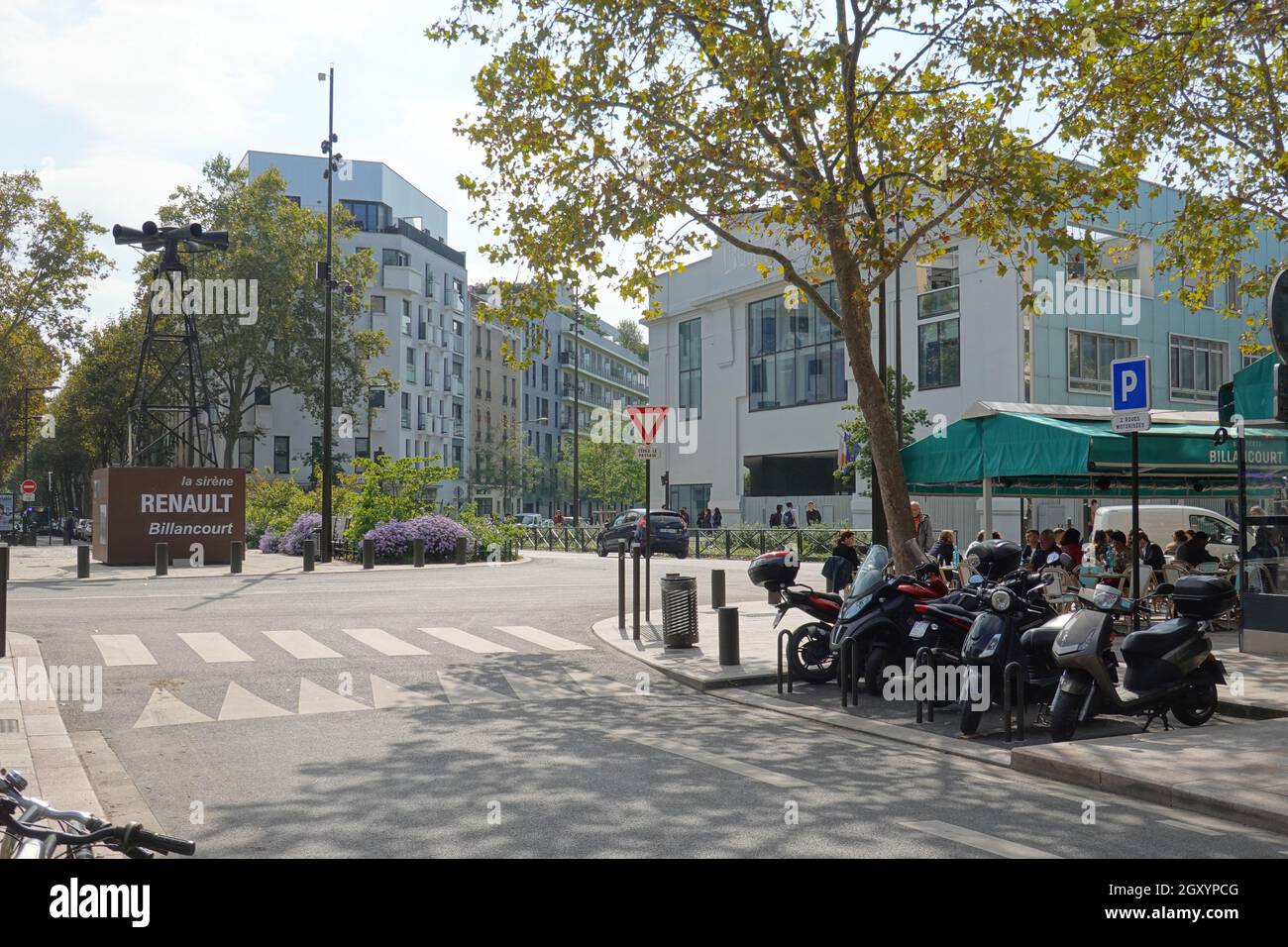 Boulogne-Billancourt, place Jules Guesde Banque D'Images
