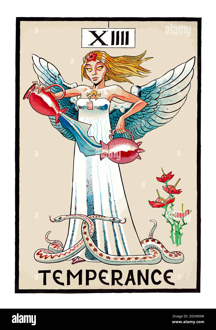 illustration de la carte de la fortune de tarot Banque D'Images