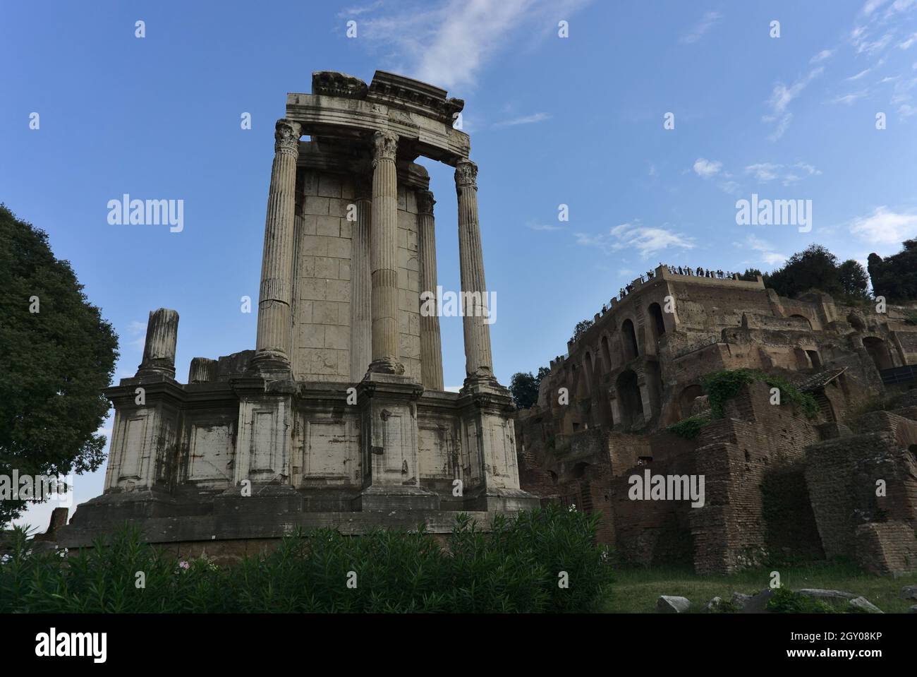 ROME, ITALIE - 01 septembre 2019 : le Temple de Vesta, ou les Aedes au Forum romain, Rome, Italie Banque D'Images