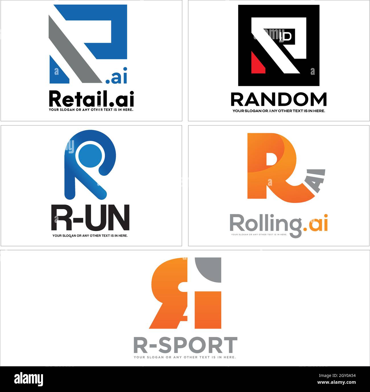 Logo lettre R Sport Illustration de Vecteur