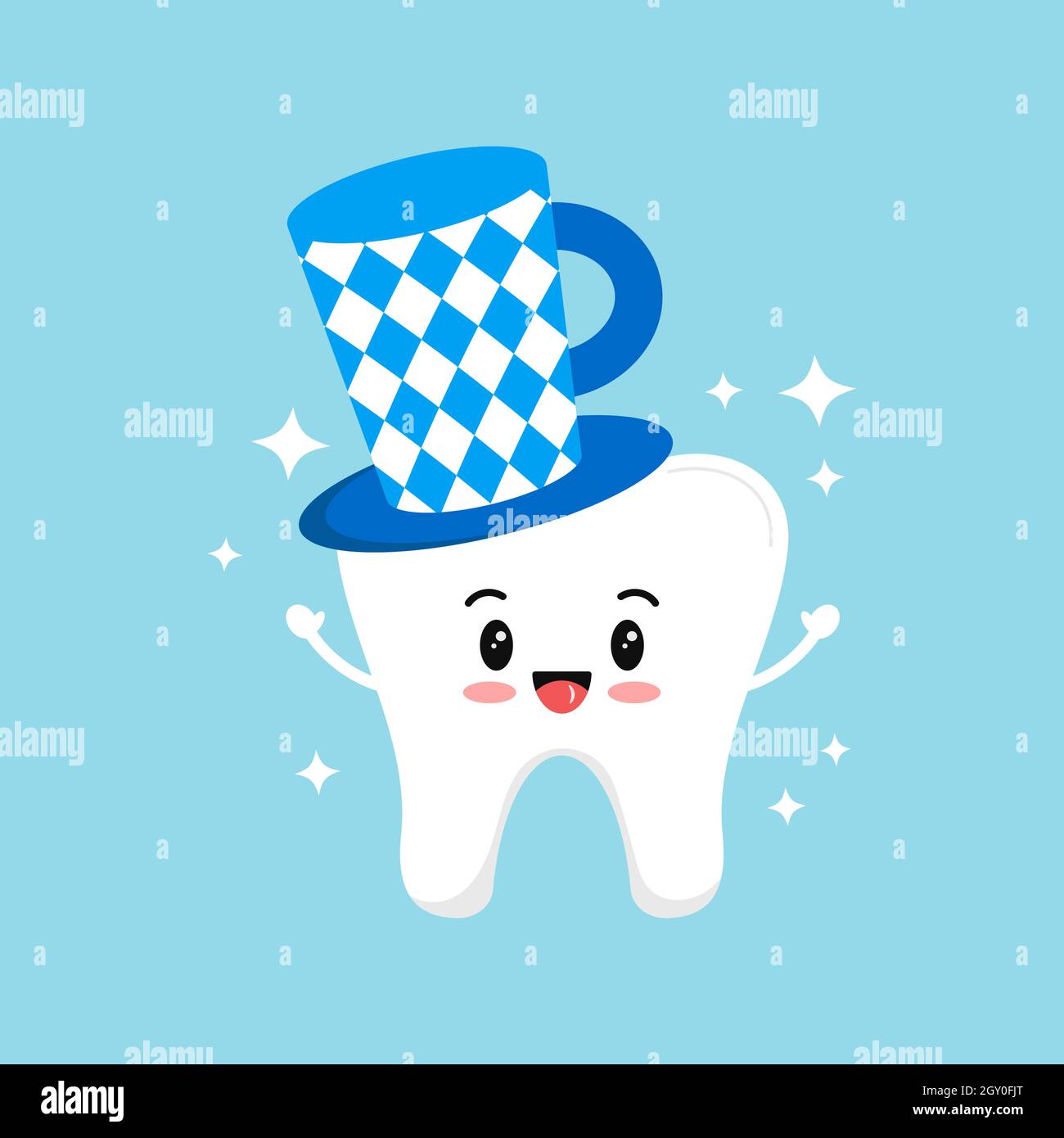 Octoberfest dents dans le chapeau drapeau bavarois icône de couleur isolée. Illustration de Vecteur