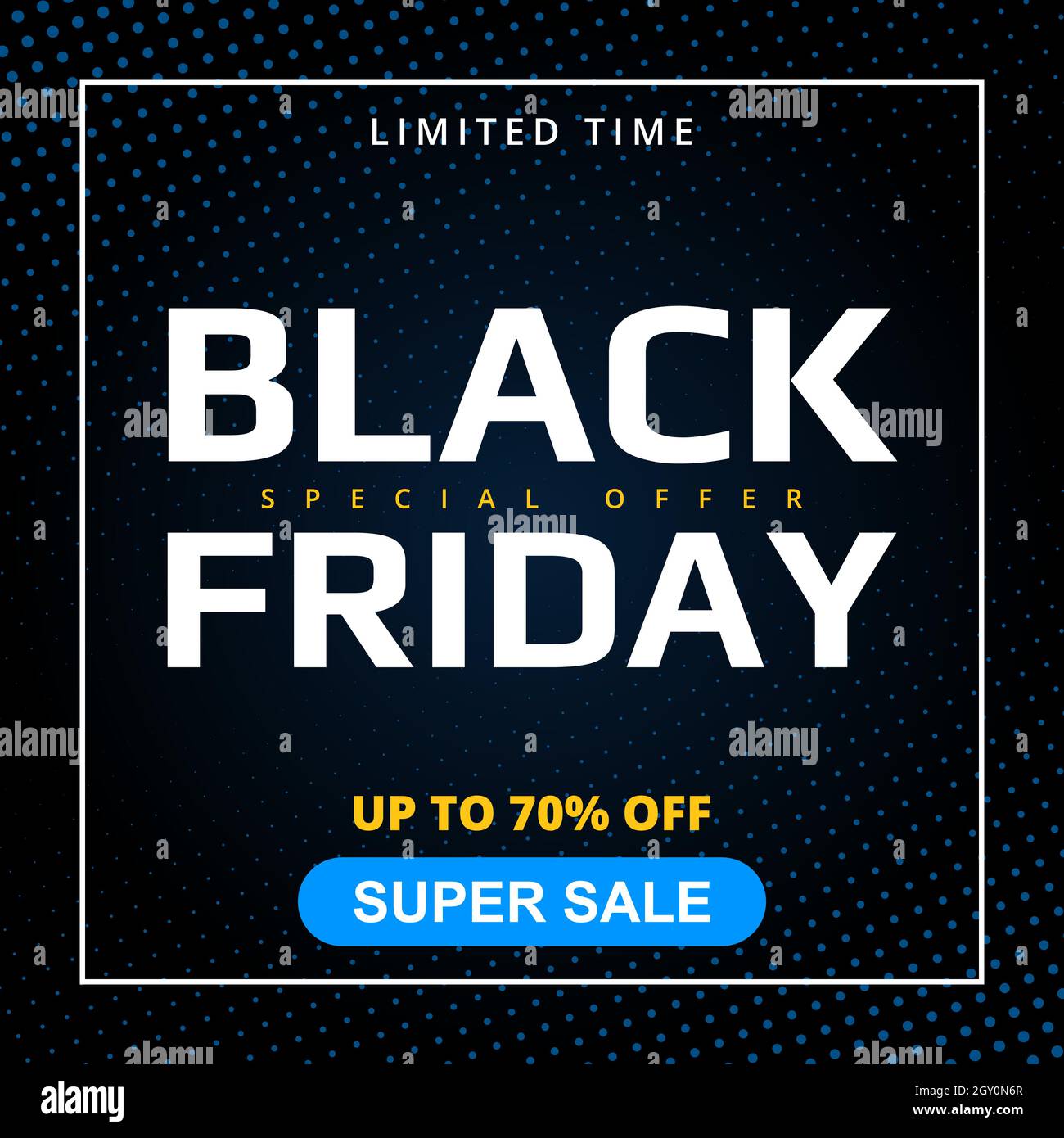 Bannière promotionnelle du Vendredi fou. Modèle de bannière de solde noir du vendredi fou. Illustration de Vecteur