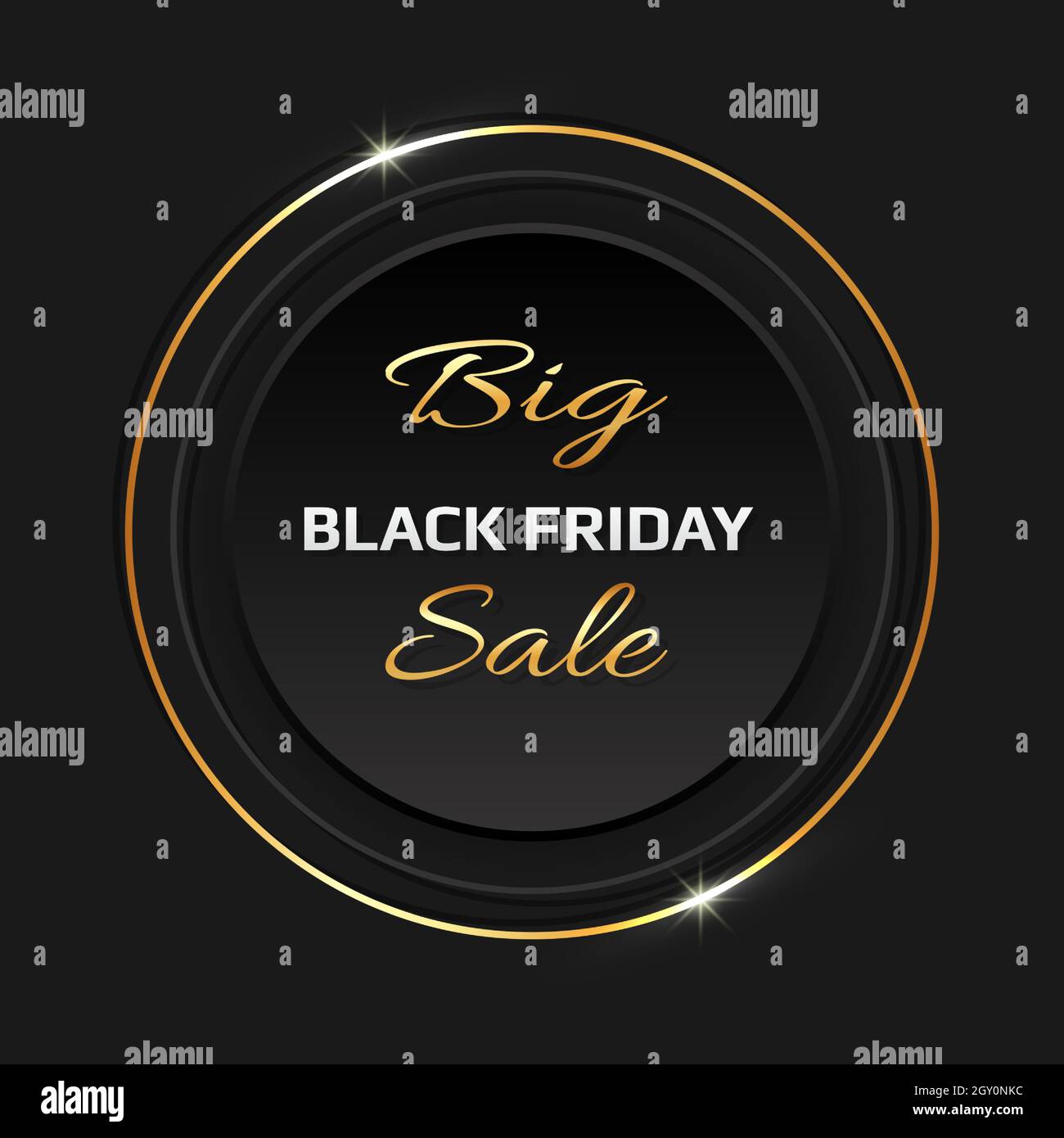 Modèle de bannière abstraite de promotion du Vendredi fou. Illustration de Vecteur