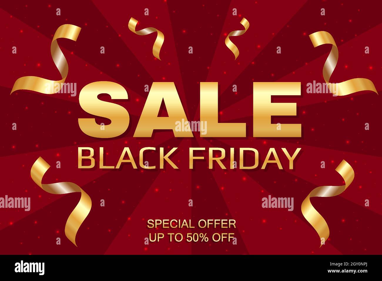 Modèle de bannière abstraite de promotion du Vendredi fou. Illustration de Vecteur