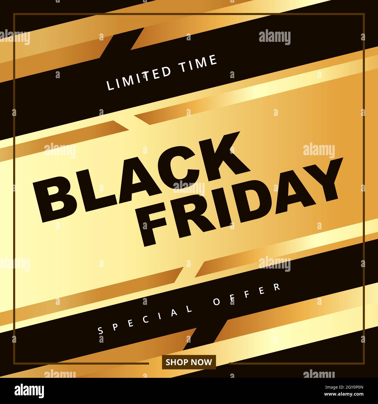 Modèle de bannière abstraite de promotion du Vendredi fou. Illustration de Vecteur