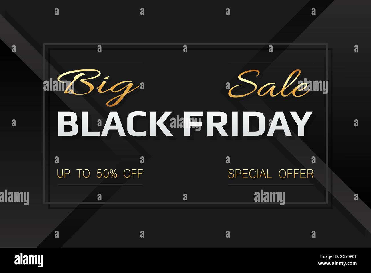 Modèle de bannière abstraite de promotion du Vendredi fou. Illustration de Vecteur