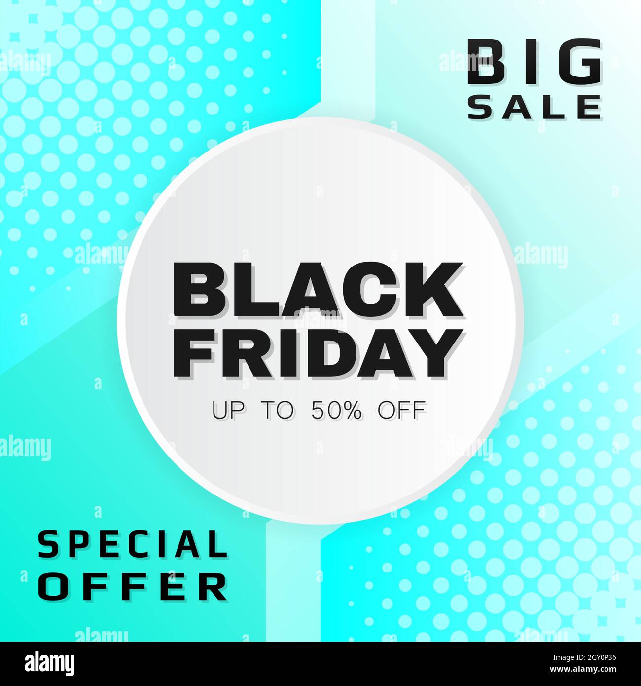 Modèle de bannière abstraite de promotion du Vendredi fou. Illustration de Vecteur