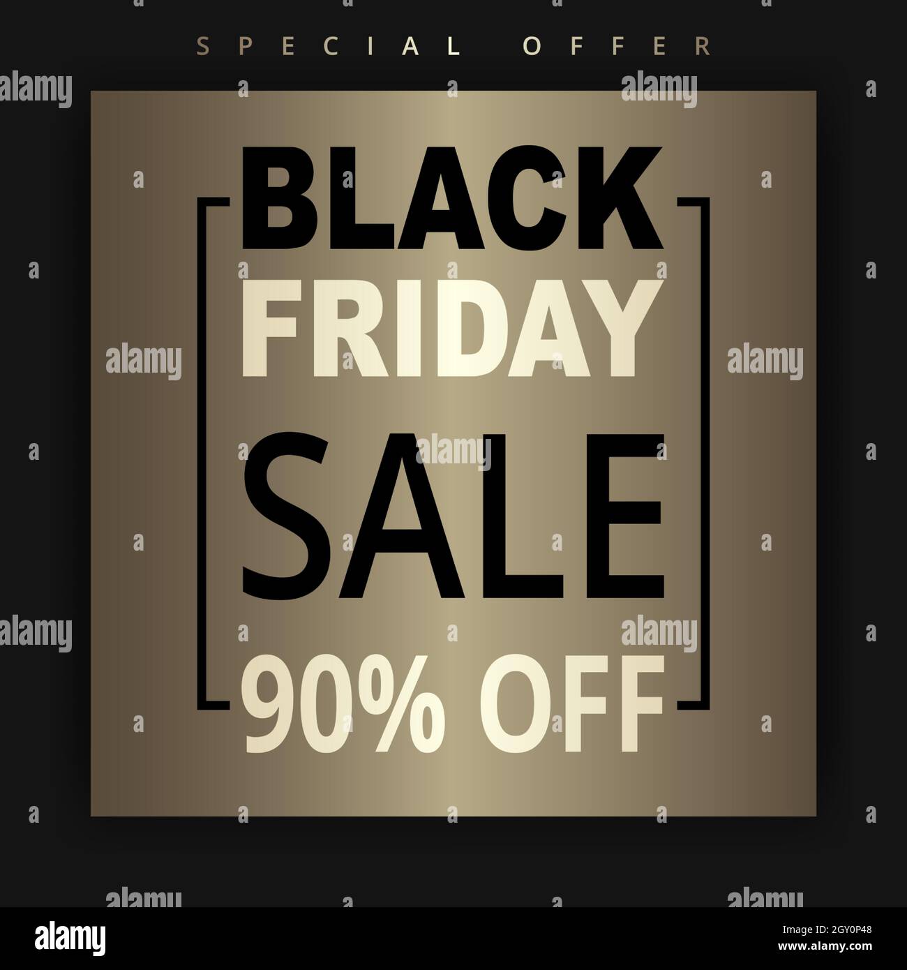 Modèle de bannière abstraite de promotion du Vendredi fou. Illustration de Vecteur