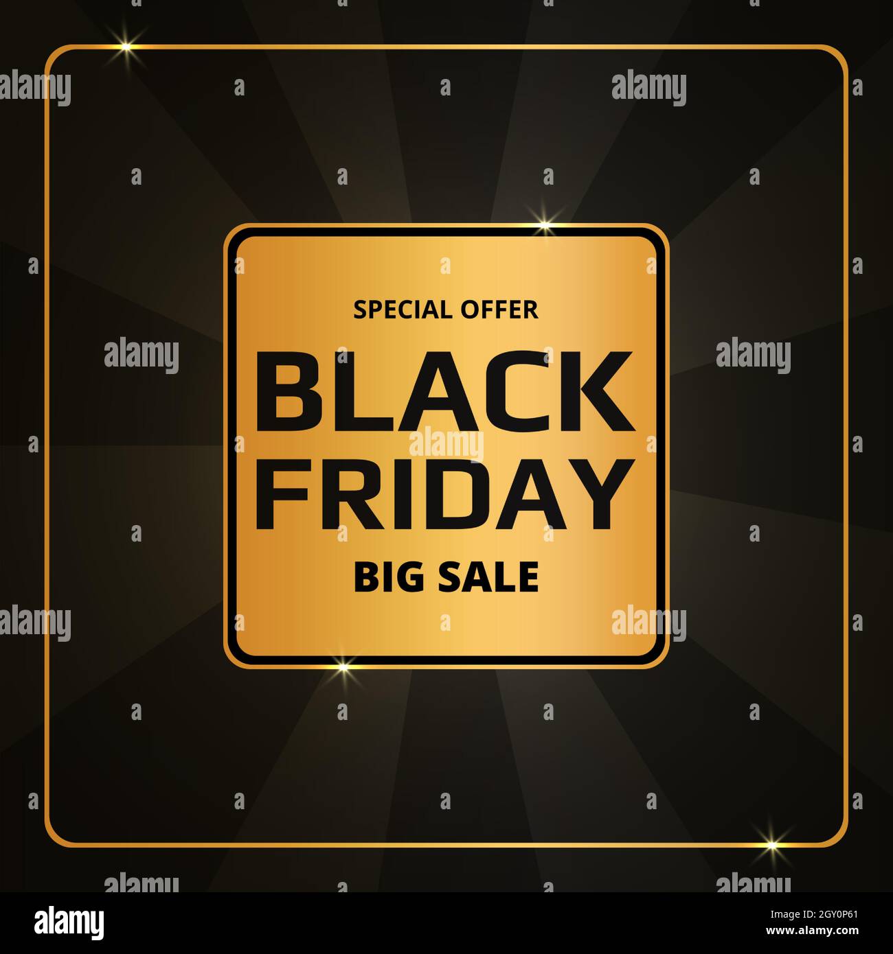 Modèle de bannière abstraite de promotion du Vendredi fou. Illustration de Vecteur