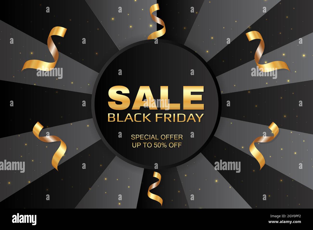 Promotion solde Vendredi fou résumé modèle de bannière festive. Illustration de Vecteur