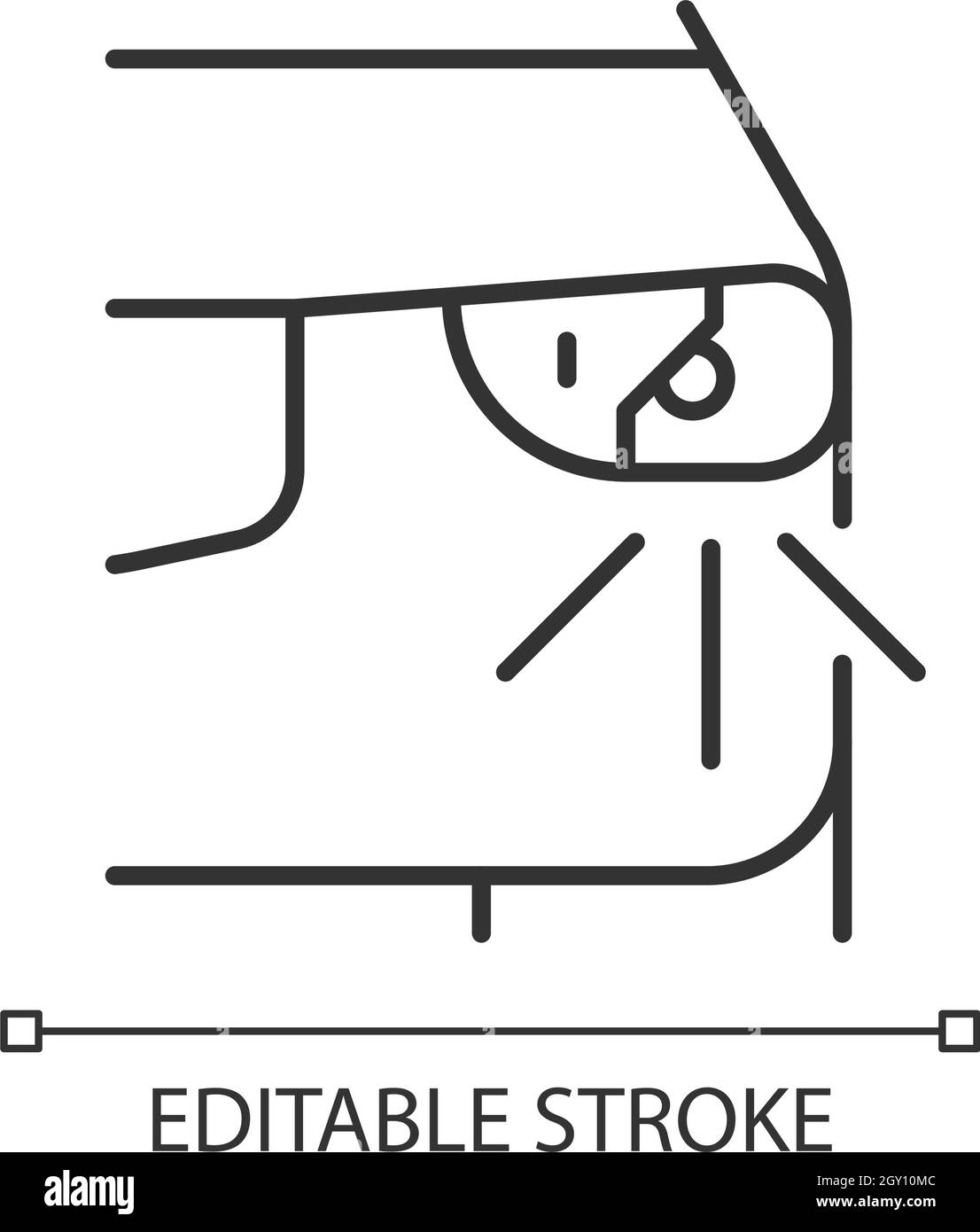 Icône linéaire de phare cassée Illustration de Vecteur