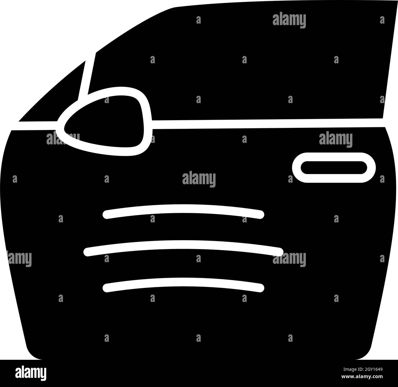 Rayez sur l'icône en forme de glyphe noir de la voiture Illustration de Vecteur