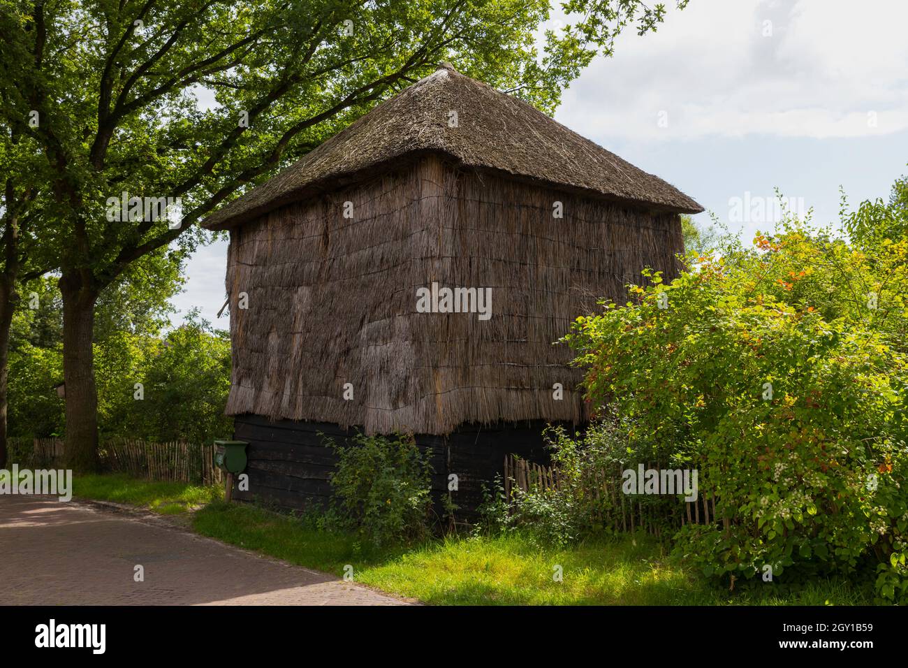 ancienne grange de foin en hollande Banque D'Images
