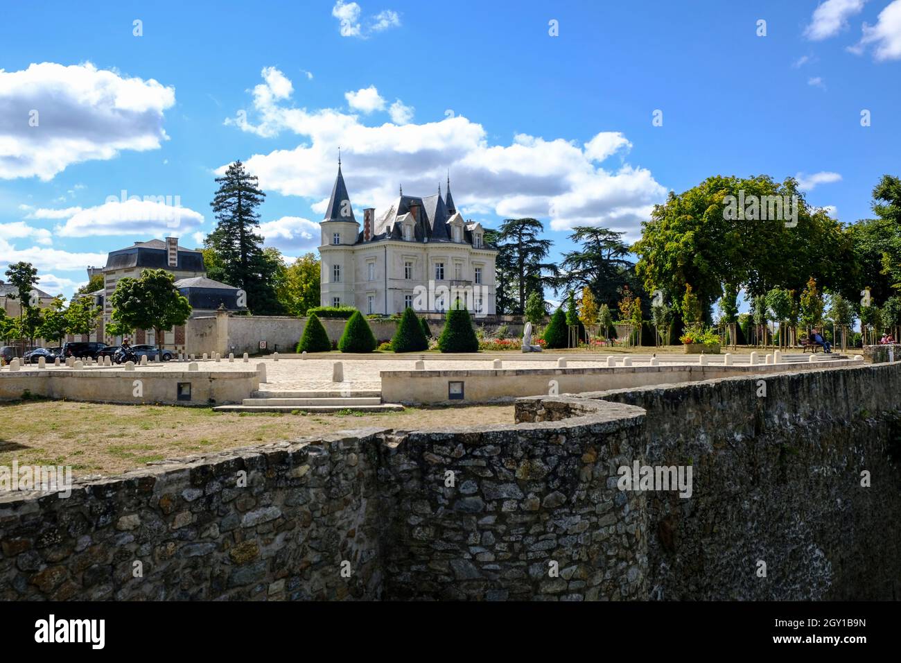Frankreich, Saint-Florent-le-vieil, 12.09.2021: das Chateau von Saint-Florent-le-vieil in der franzoesischen Gemeinde Mauges-sur-Loire im Departement Banque D'Images