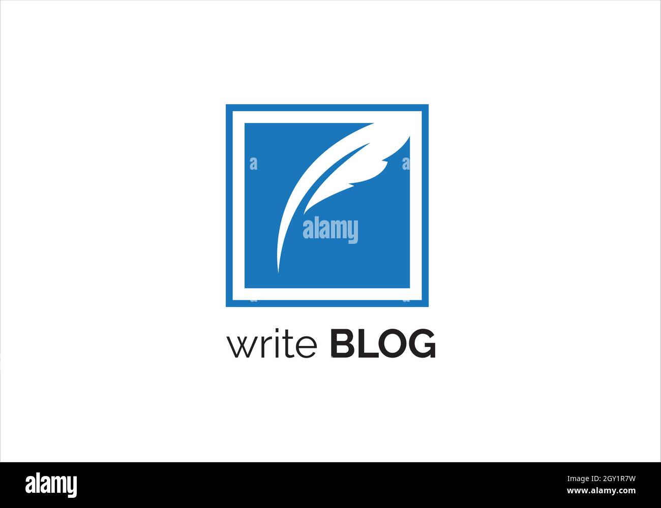 Auteur blog logo modèle Design vecteur et icône Illustration de Vecteur