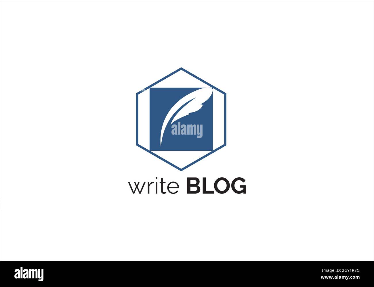 Scénario de modèle de logo du blog de l'auteur Illustration de Vecteur