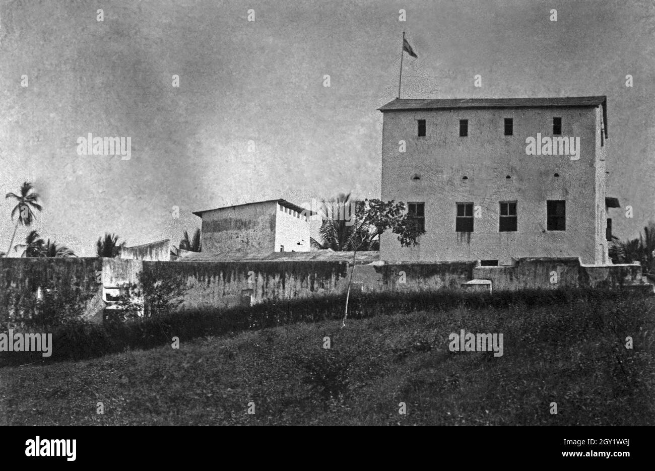 Deutsches Amtsgebäude à Dar es Salam, Deutsch-Ostafrika 1900er Jahre. Bâtiment d'administration allemand à Dar es Salam, Afrique de l'est allemande des années 1900. Banque D'Images