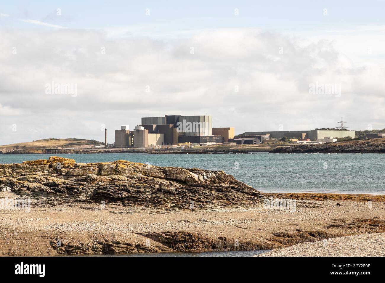 Wylfa décomposa la centrale nucléaire de magnox Anglesey pays de Galles Royaume-Uni Banque D'Images
