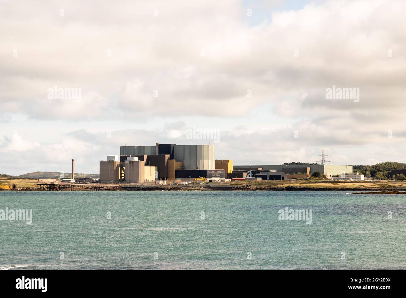 Wylfa décomposa la centrale nucléaire de magnox Anglesey pays de Galles Royaume-Uni Banque D'Images