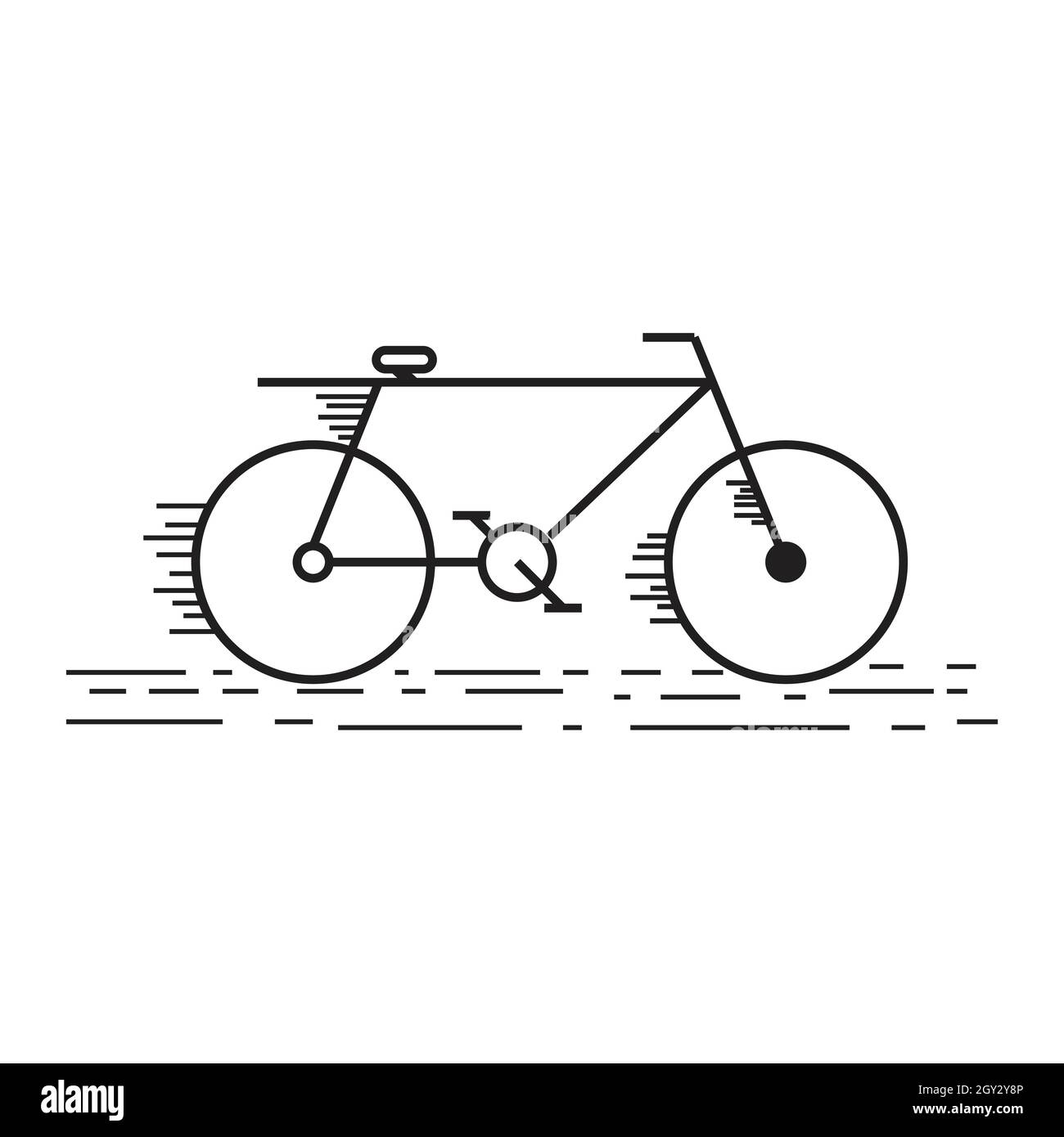 l'illustration du vecteur vélo avec un arrière-plan blanc Illustration de Vecteur