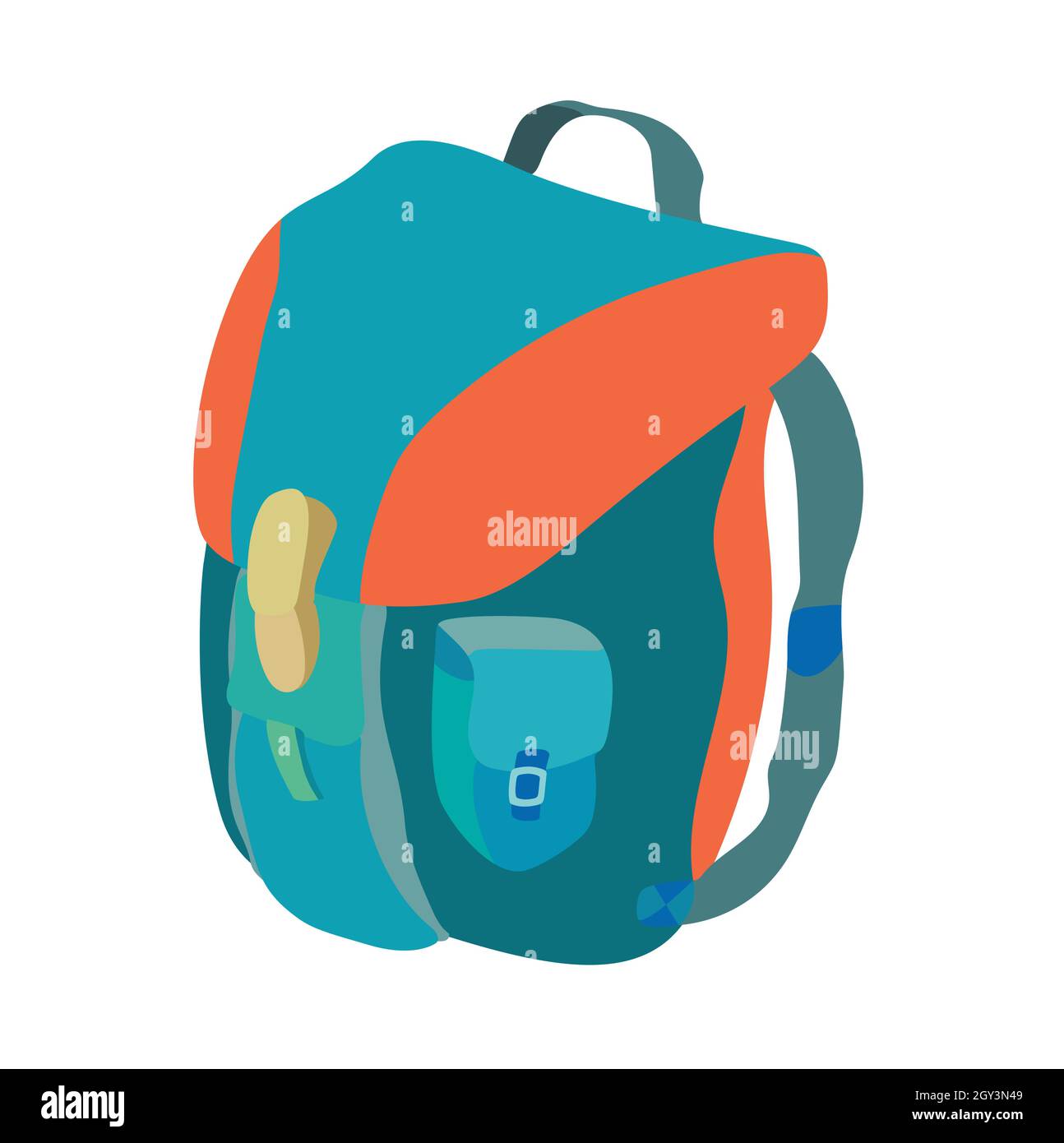 Un sac à dos dans une belle couleur, parfait pour l'école ou l'illustration de vecteur de voyage Illustration de Vecteur