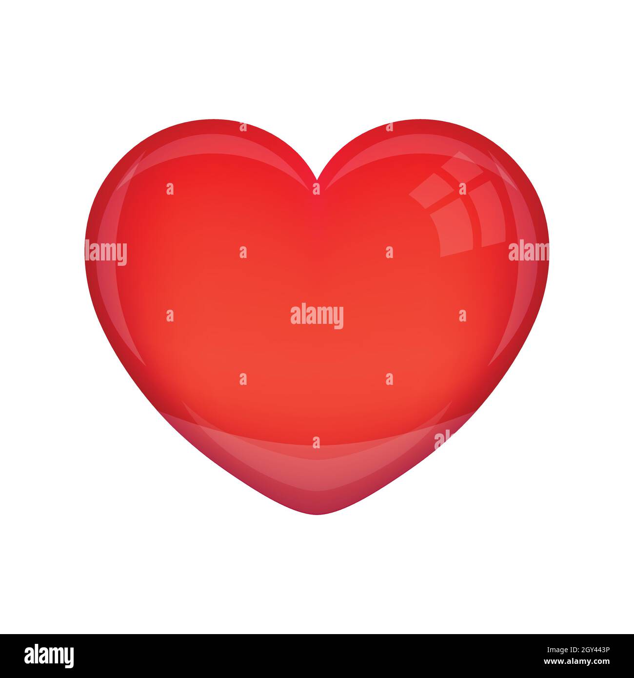 coeur rouge valentin sur fond blanc vecteur pour l'illustration de l'amour vecteur Illustration de Vecteur