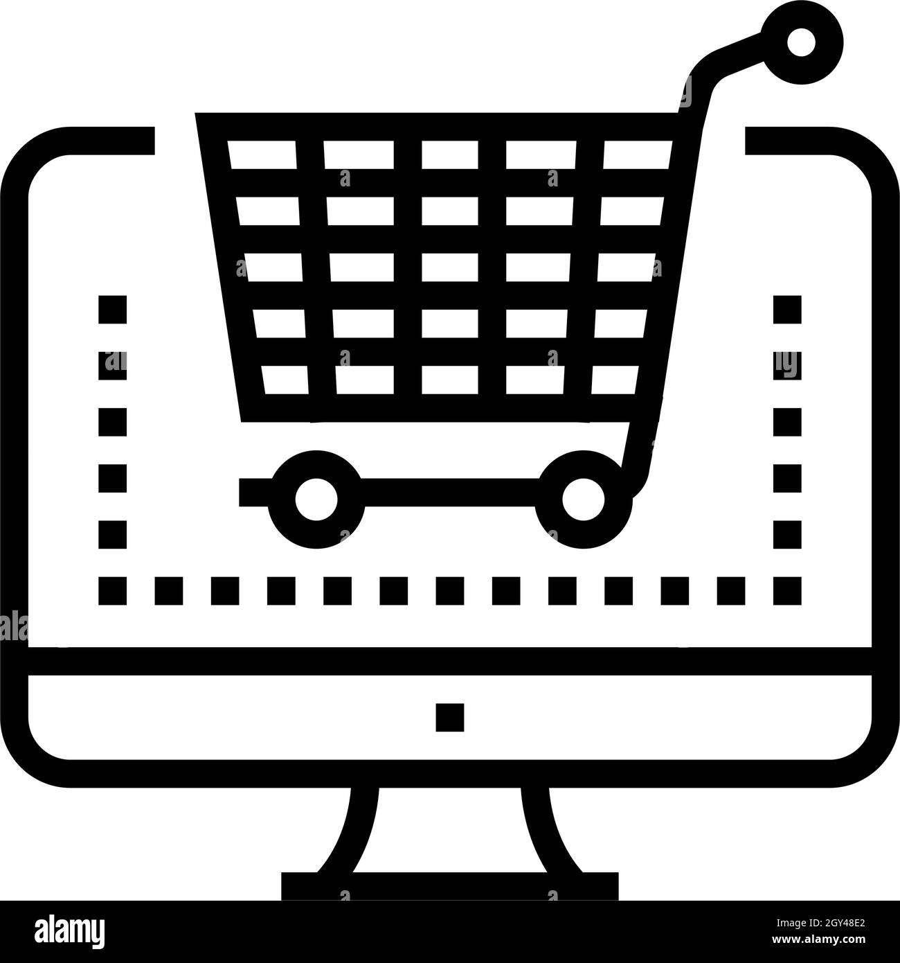 illustration vectorielle de l'icône de la ligne d'achat de saut électronique Illustration de Vecteur illustration vectorielle de l'icône de la ligne d'achat de saut électronique Illustration de Vecteur