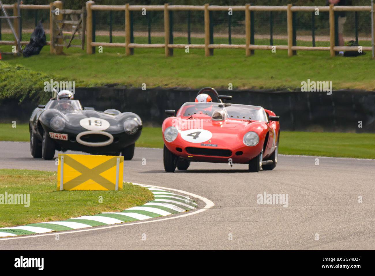 Prototypes sportifs classiques des années 1950 à Goodwood Banque D'Images