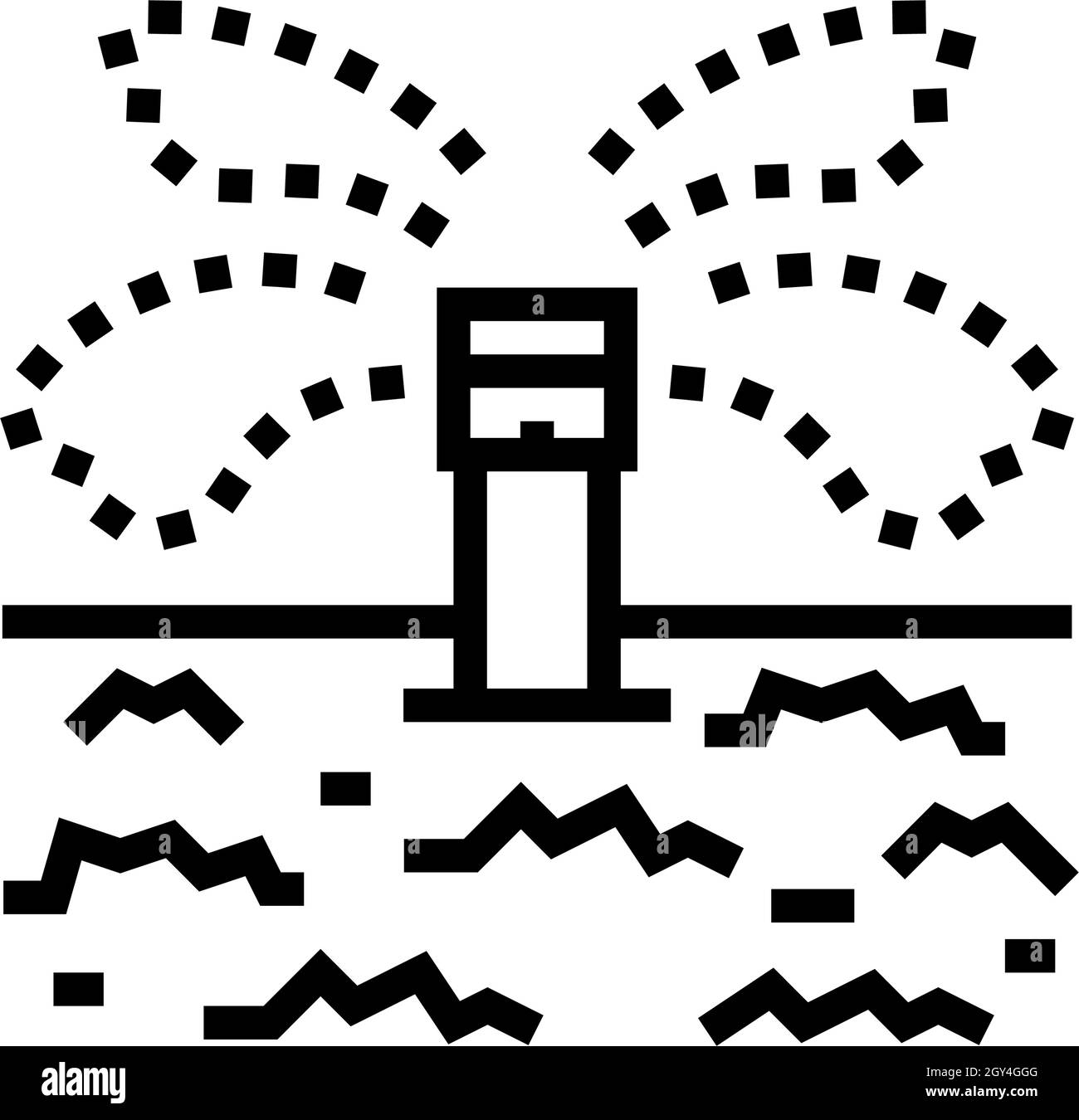 système d'irrigation pour illustration vectorielle d'icône de ligne d'arrosage Illustration de Vecteur
