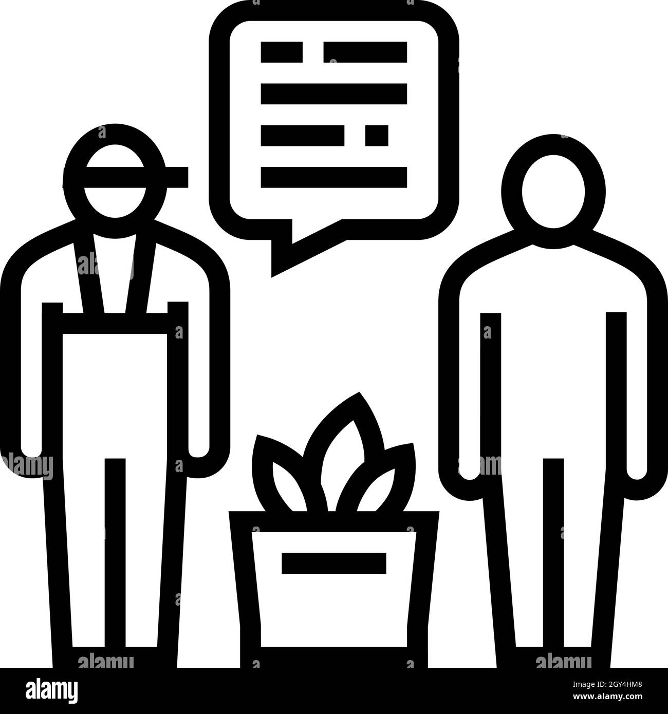 illustration vectorielle d'icône de ligne de shopper personnelle Illustration de Vecteur