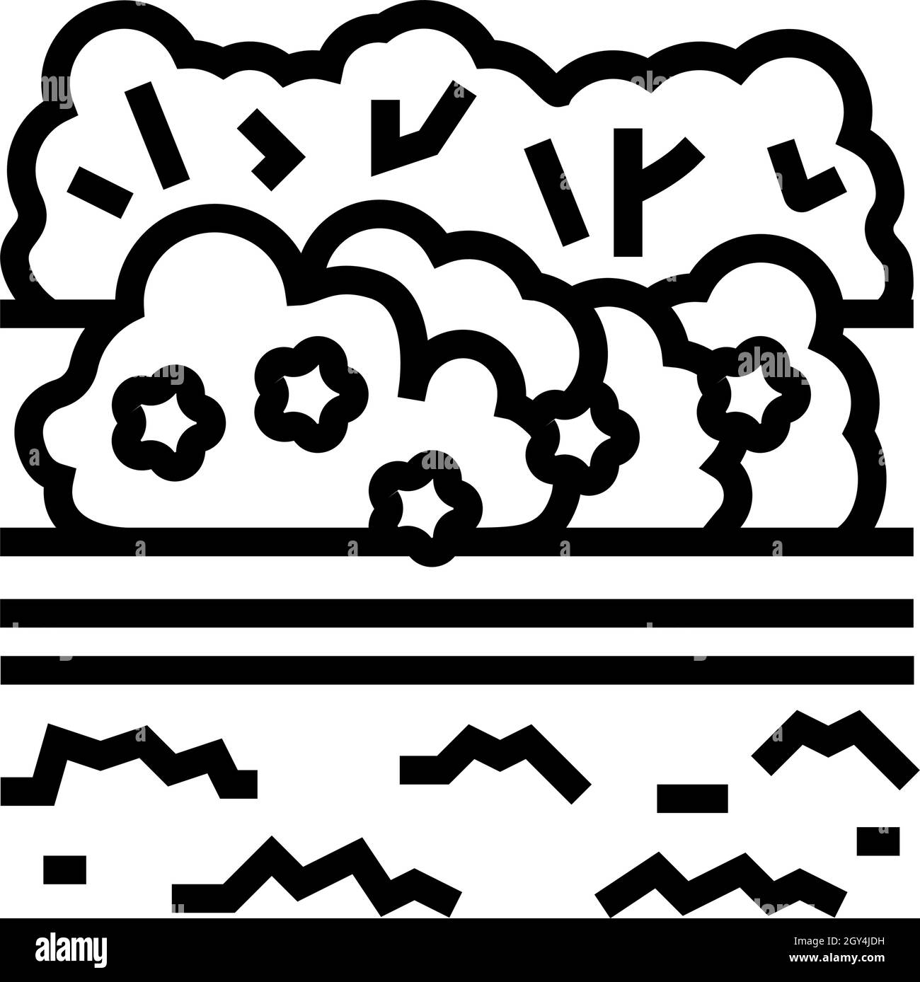 illustration vectorielle de l'icône de ligne d'installation en mode paysage Illustration de Vecteur