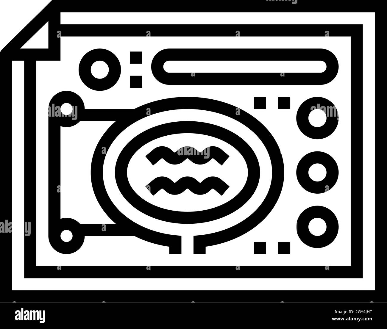 illustration vectorielle de l'icône de ligne du plan de conception paysage Illustration de Vecteur