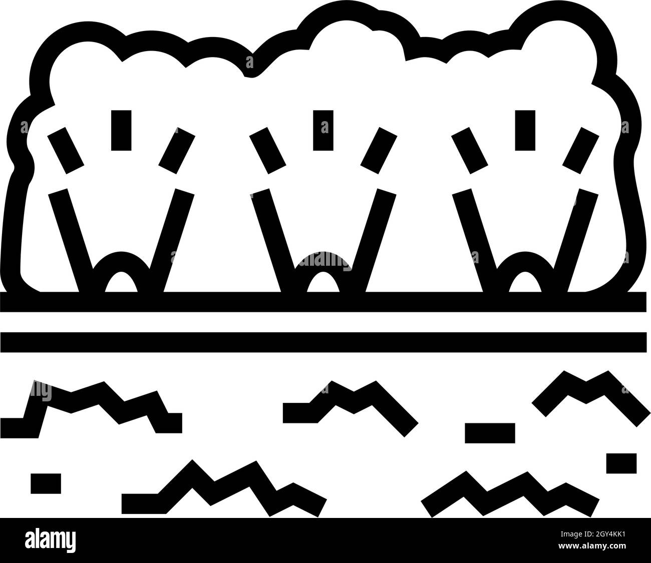 illustration vectorielle de la ligne des lampes d'éclairage extérieur Illustration de Vecteur