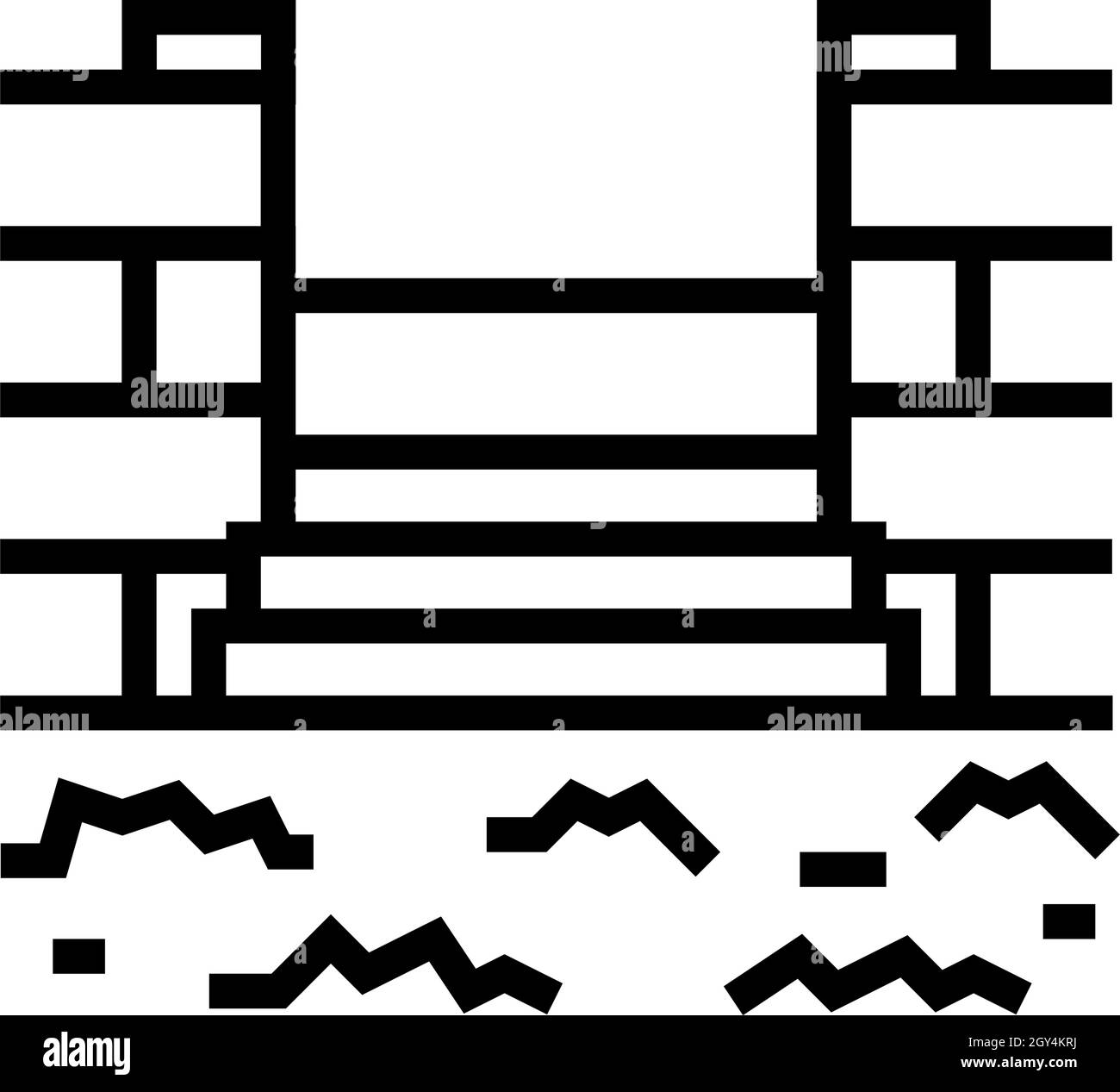 illustration vectorielle de l'icône de ligne de clôture Illustration de Vecteur