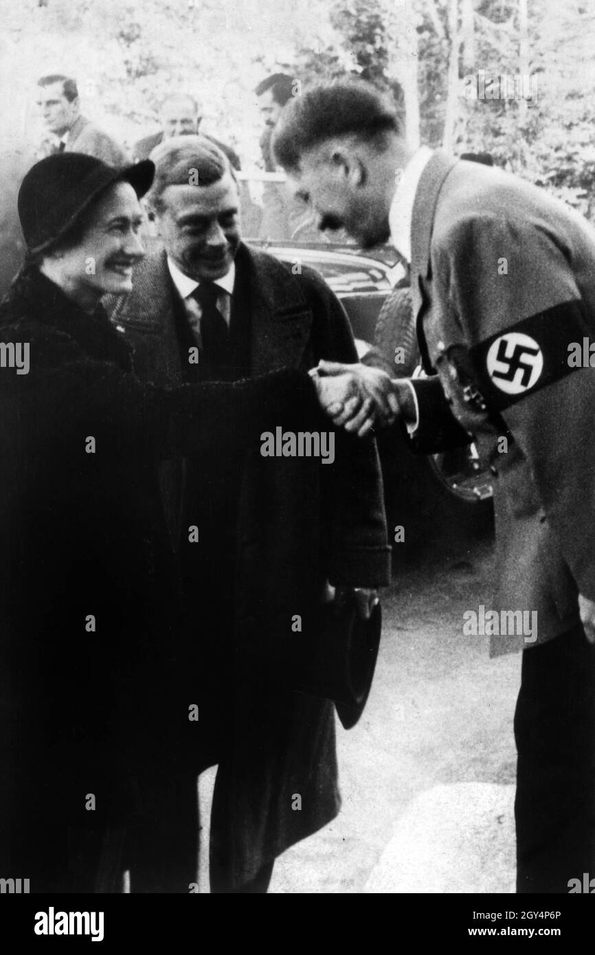Adolf Hitler reçoit la duchesse et le duc de Windsor à Obersalzberg.[traduction automatique] Banque D'Images