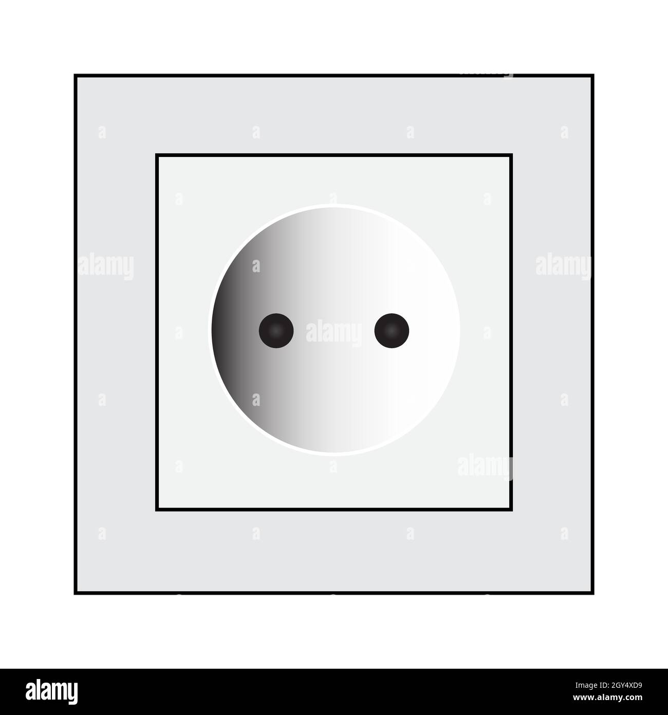 Icône de prise de courant.Symbole ou signe électrique.Conception simple et plate des équipements électriques domestiques.Illustration vectorielle isolée sur fond blanc. Illustration de Vecteur