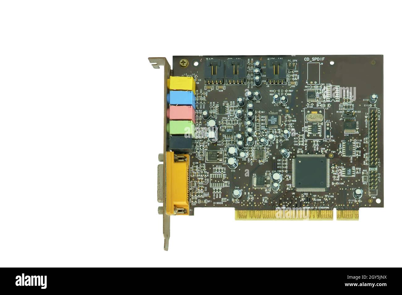 Carte son isolé sur un fond blanc. Banque D'Images