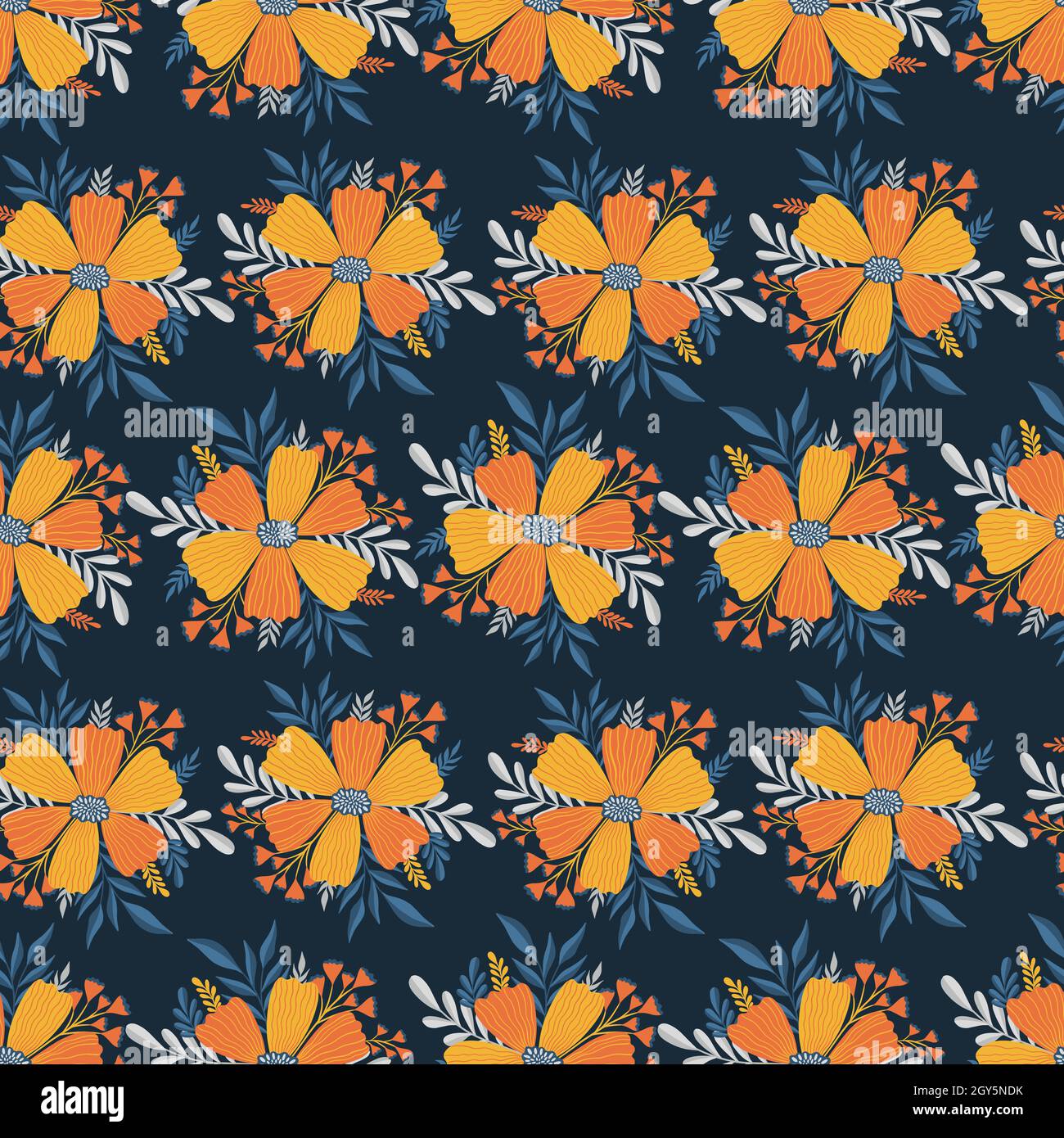 Motif fleuri sans couture.élégant motif floral.imprimé botanique. Imprimé mode. Illustration de Vecteur