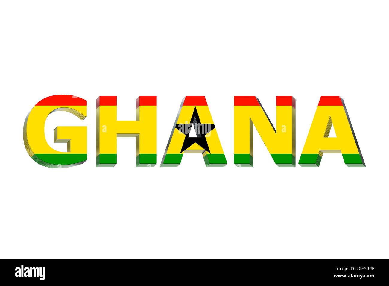 Pavillon du Ghana sur un arrière-plan du texte. Banque D'Images
