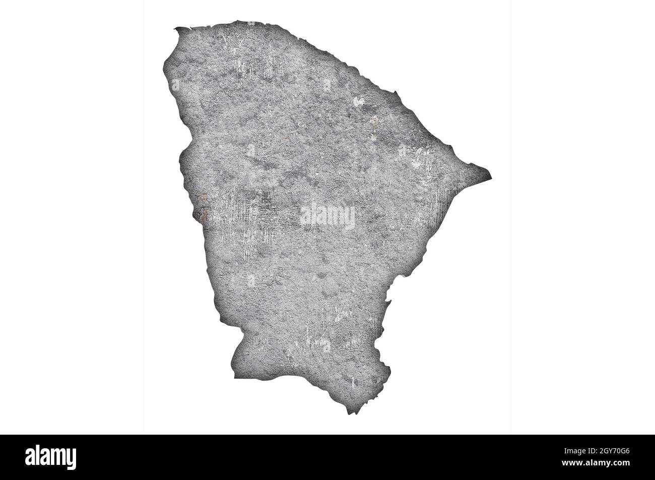 Carte de Ceara sur béton abîmé Banque D'Images