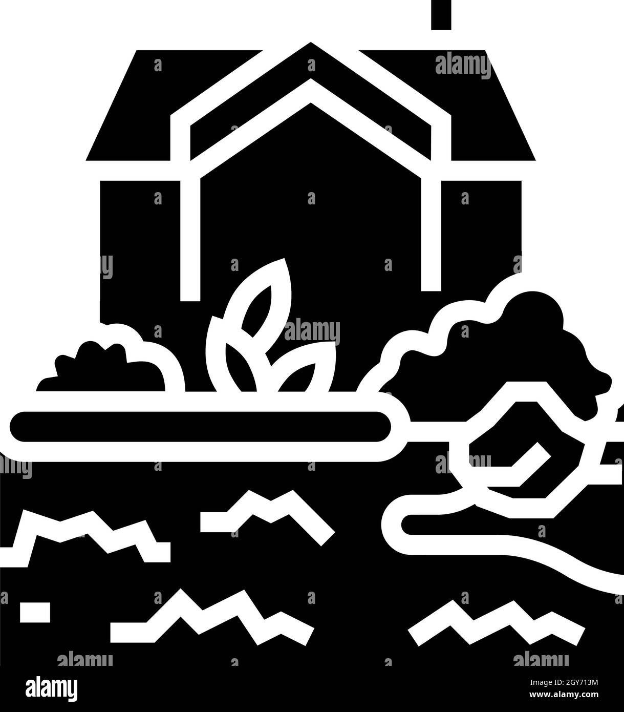 illustration vectorielle d'icône de glyphe de motif jardin Illustration de Vecteur