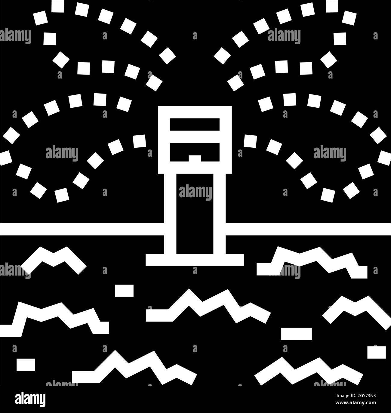 système d'irrigation pour l'illustration du vecteur d'icône de glyphe d'arrosage Illustration de Vecteur